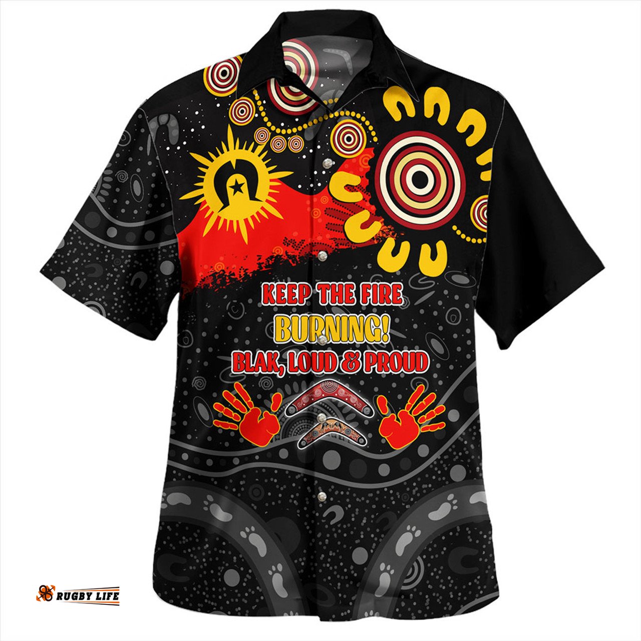 Amazing Aussie Australia Aboriginal Indigenous Naidoc Week Dreamtime Dot Painting With Flag Hawaiian Shirt