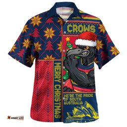 Amazing Aussie Adelaide Crows Merry Christmas Knit Style Festive Spirit Hawaiian Shirt