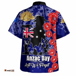 Amazing Aussie Australia Anzac Custom Lest We Forget Blue Style Shirt Hawaiian Shirt
