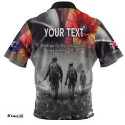 Amazing Aussie Australia Anzac Day Custom Thank You For The Risks You Take Hawaiian Shirt