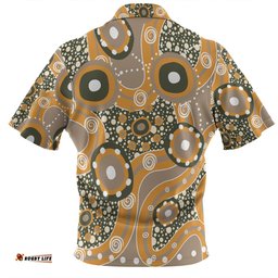 Amazing Aussie Australia Aboriginal Orange Aboriginal Dot Art Inspired Hawaiian Shirt