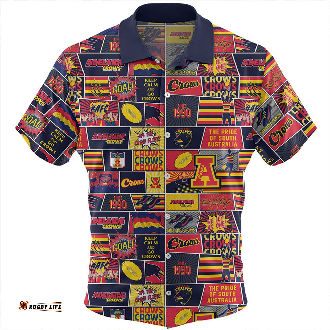 Amazing Aussie Adelaide Crows Legacy Of The Pride Comic Style Hawaiian Shirt