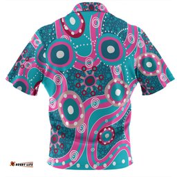 Amazing Aussie Australia Aboriginal Pink Aboriginal Dot Art Inspired Hawaiian Shirt