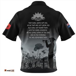 Amazing Aussie Australia Anzac Day Lest We Forget Black Hawaiian Shirt