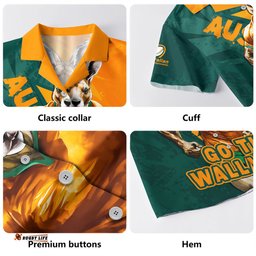 Amazing Aussie Aussie Wallabies Australian Roar The Rugby Championship Battle Orange Hawaiian Shirt