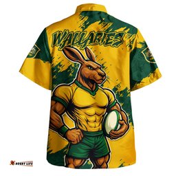 Amazing Aussie Aussie Wallabies Wallabies Kangaroo Power Rugby Hawaiian Shirt