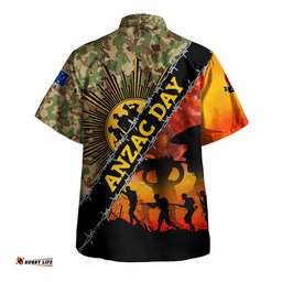 Amazing Aussie Australia Anzac Day Anzac Lest We Forget Quotes Vintage Style Hwaiian Shirt Hawaiian Shirt