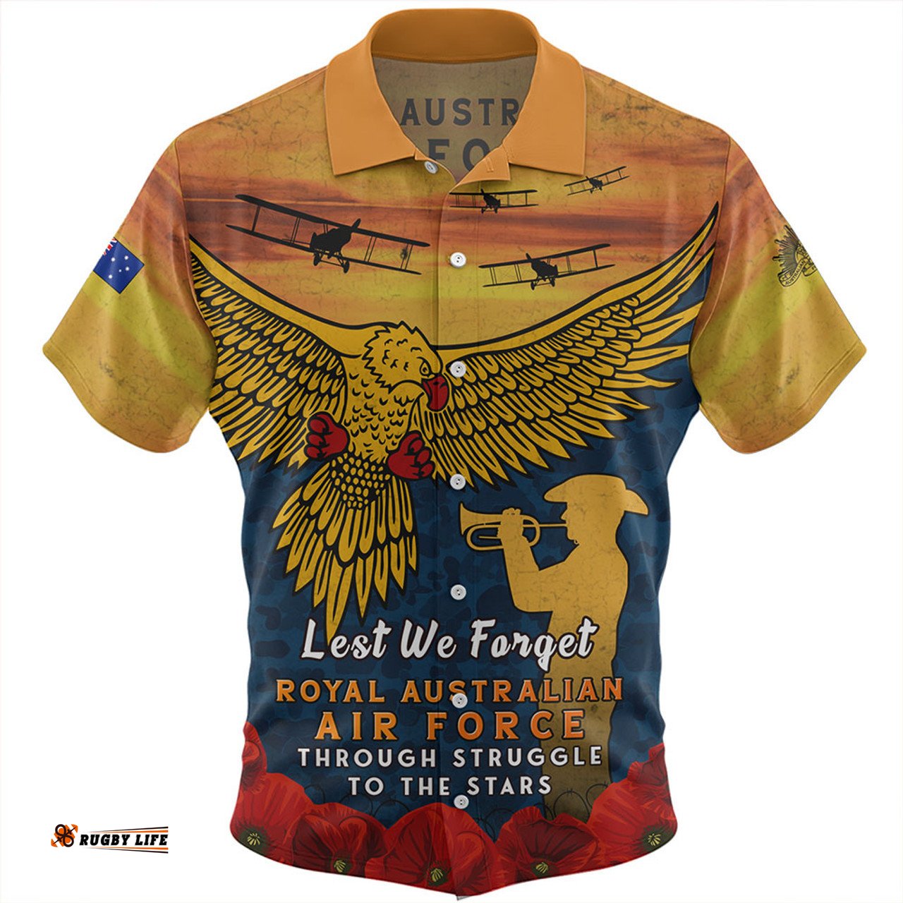 Amazing Aussie Australia Anzac Day Lest We Forget Royal Australian Air Force Hawaiian Shirt