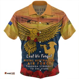 Amazing Aussie Australia Anzac Day Lest We Forget Royal Australian Air Force Hawaiian Shirt