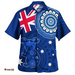 Amazing Aussie Australia Flag With Koala Aboriginal Hawaiian Shirt