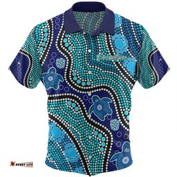 Amazing Aussie Australia Turtles Aboriginal Custom Dreamtime River And Turtles Dot Art Painting Hawaiian Shirt