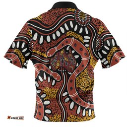Amazing Aussie Australia Rainbow Serpent Aboriginal Aboriginal Dot Art Snake Artwork Hawaiian Shirt