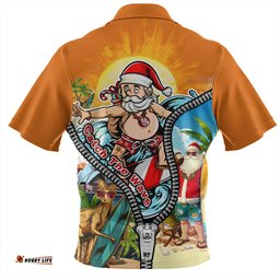 Amazing Aussie Australia Christmas Down Under Santa's Beach Escape Hawaiian Shirt