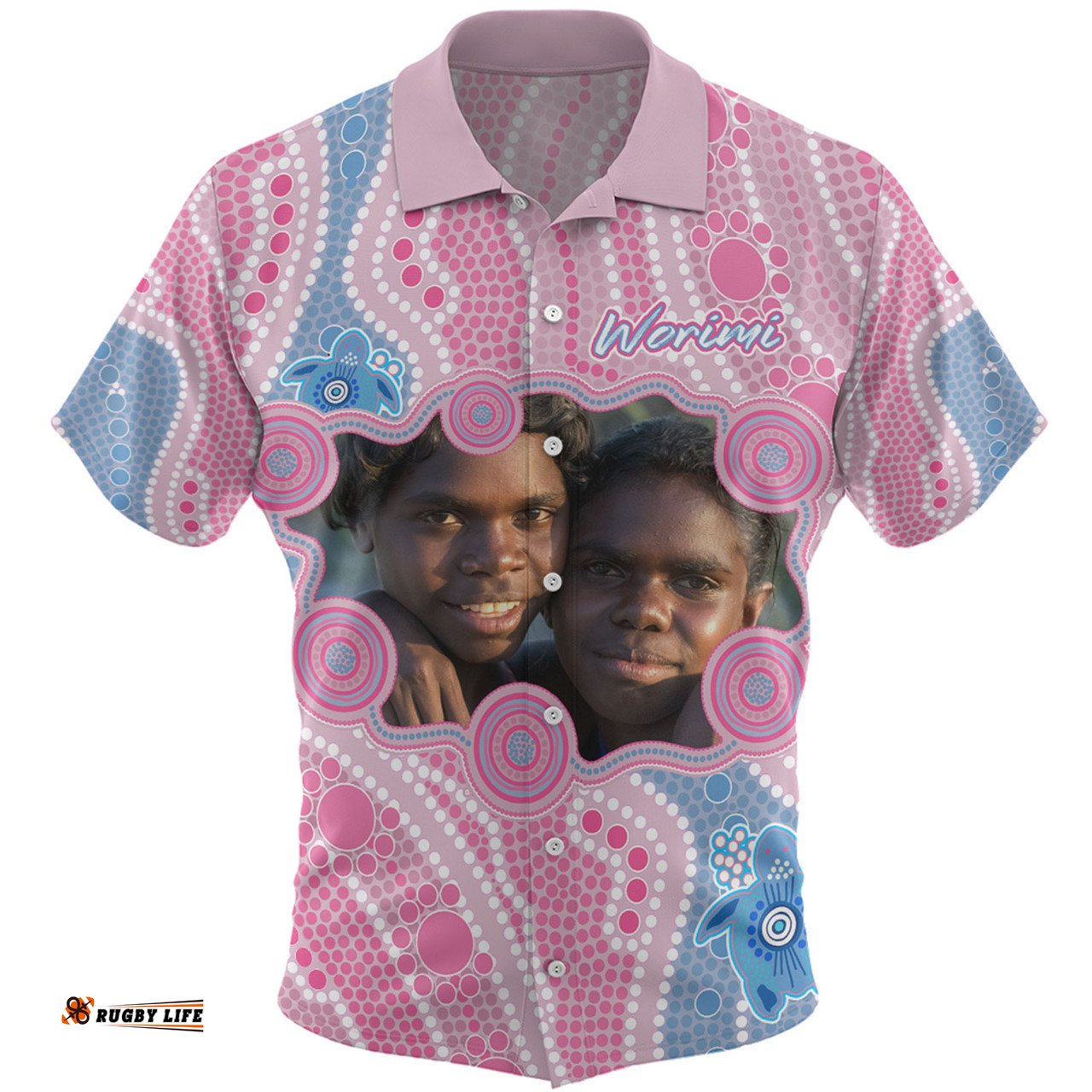 Amazing Aussie Australia Personalised Aboriginal Custom River And Turtles Dot Art Painting Pink Hawaiian Shirt