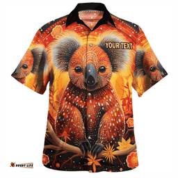 Amazing Aussie Australia Koala Custom Dreaming Art Koala Aboriginal Inspired Hawaiian Shirt