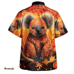Amazing Aussie Australia Koala Custom Dreaming Art Koala Aboriginal Inspired Hawaiian Shirt