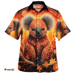 Amazing Aussie Australia Koala Custom Dreaming Art Koala Aboriginal Inspired Hawaiian Shirt
