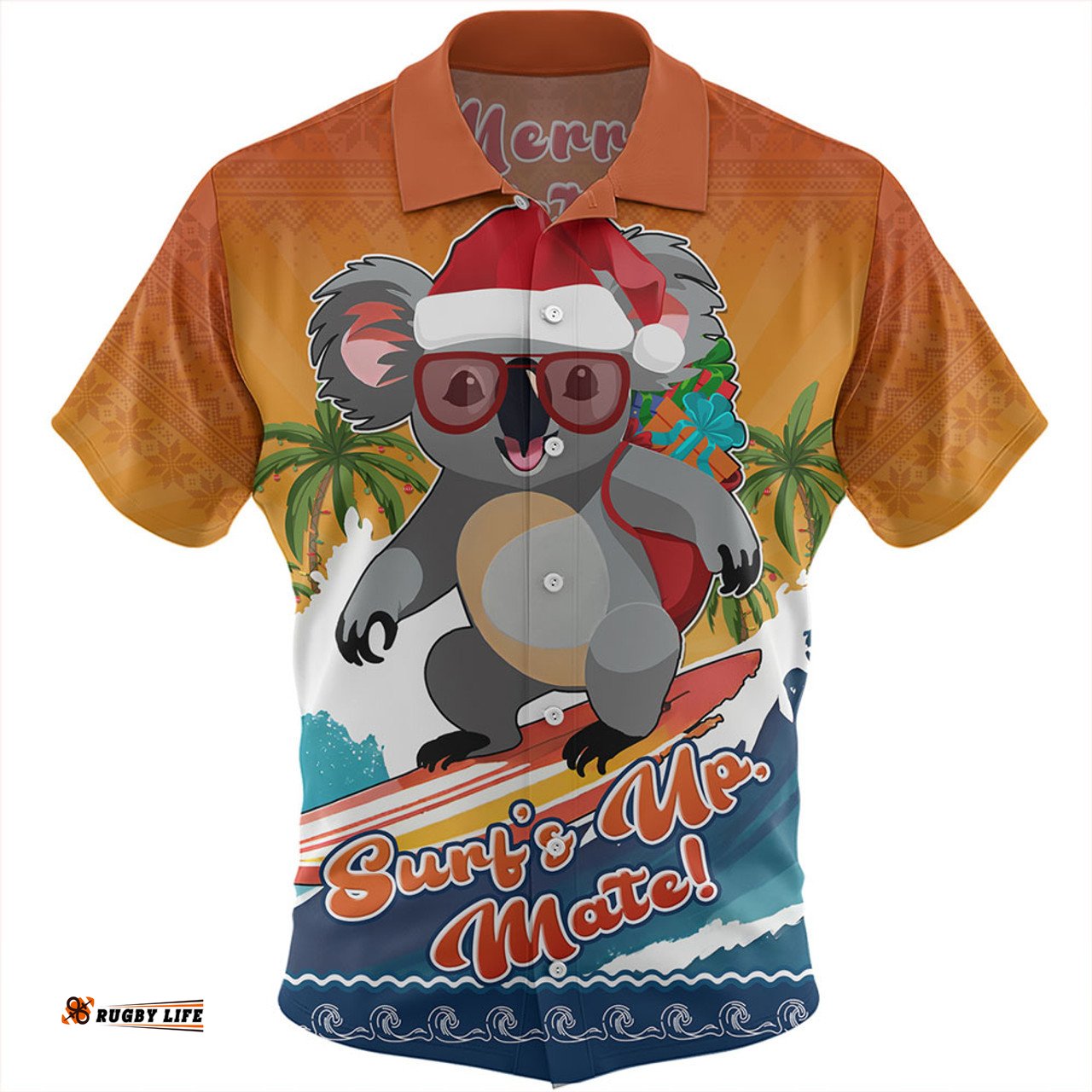 Amazing Aussie Australia Merry Christmas Surf's Up, Mate Koala Hawaiian Shirt
