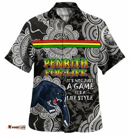 Amazing Aussie Penrith Panthers Custom Penrith Panthers For Life Shirt Hawaiian Shirt