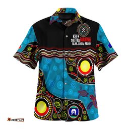Amazing Aussie Australia Custom Naidoc Week Culture Art With River And Tortoise Aboriginal Hawaiian Shirt