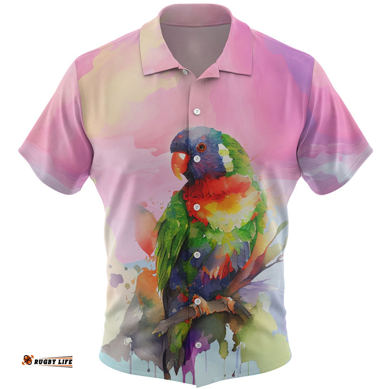 Amazing Aussie Australia Rainbow Lorikeets Rainbow Lorikeets Color Art Hawaiian Shirt