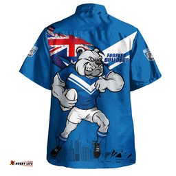 Amazing Aussie Canterbury Bankstown Bulldogs Custom For Die Hard Fan Australia Flag Scratch Style Hawaiian Shirt