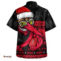 Amazing Aussie Essendon Merry Christmas Down Under Footy Power Style Hawaiian Shirt
