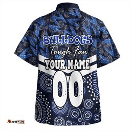 Amazing Aussie Canterbury Bankstown Bulldogs Tropical Patterns And Dot Painting Eat Sleep Rugby Repeat Hawaiian Shirt