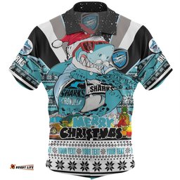 Amazing Aussie Cronulla Sutherland Sharks Christmas Custom Sharks Santa Aussie Big Things Hawaiian Shirt