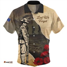 Amazing Aussie Australia Anzac Day Lest We Forget Letters From The Battlefield Hawaiian Shirt