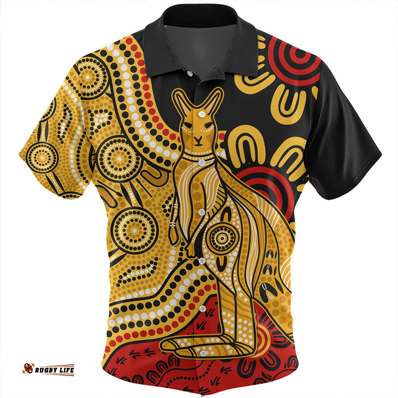 Amazing Aussie Australia Aboriginal Kangaroo Journey Hawaiian Shirt