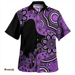 Amazing Aussie Australia Aboriginal Indigenous Dot Painting Purple Hawaiian Shirt