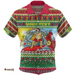 Amazing Aussie Australia Christmas Custom Surfing Santa Hawaiian Shirt
