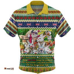 Amazing Aussie Australia Christmas Custom Six White Boomers Hawaiian Shirt