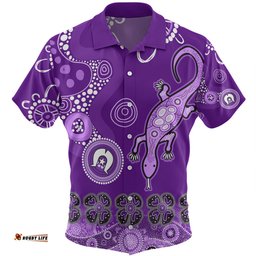 Amazing Aussie Australia Goanna Aboriginal Indigenous Dot Goanna (Purple) Hawaiian Shirt