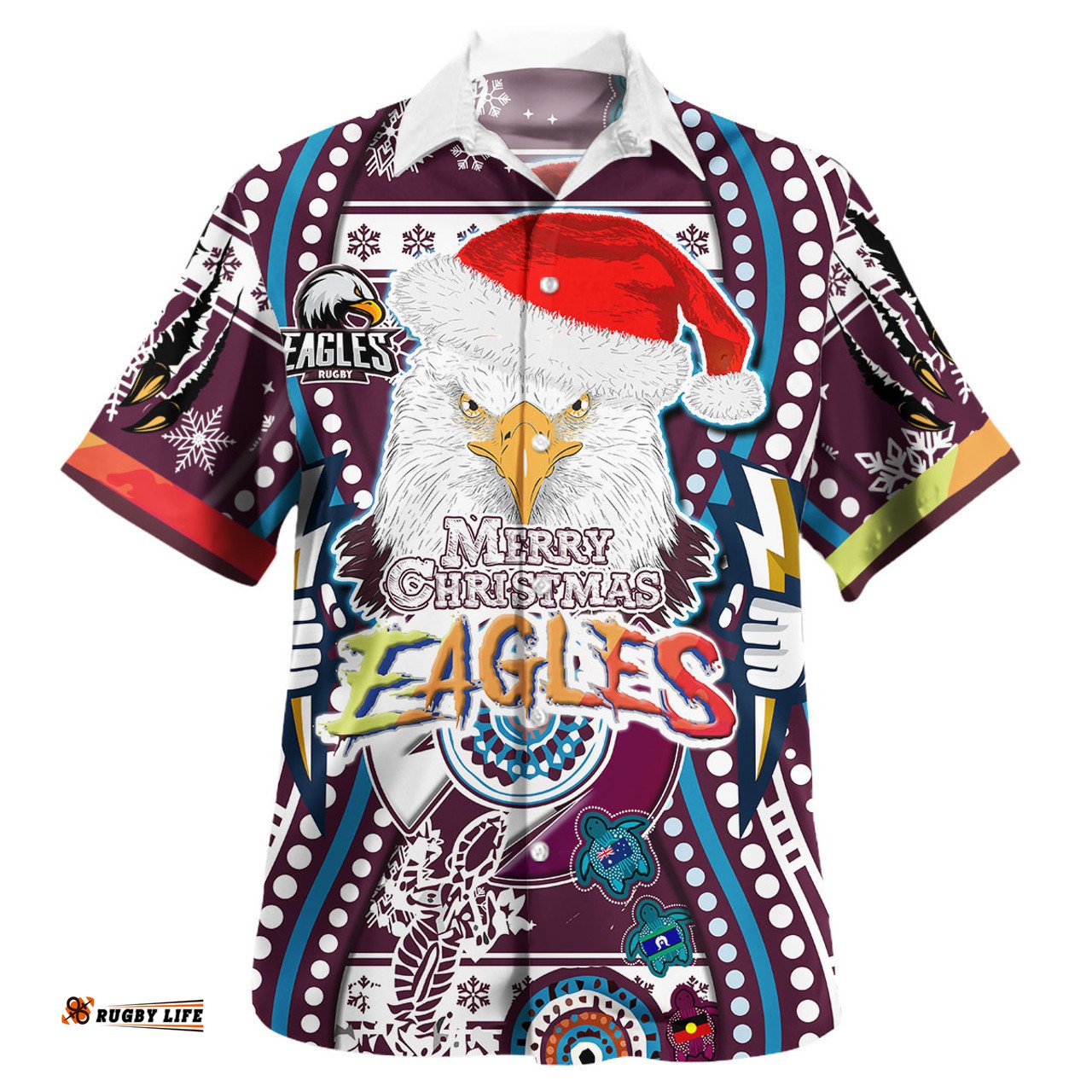 Amazing Aussie St. George Illawarra Dragons Merry Christmas Super Australia Manly Indigenous Hawaiian Shirt