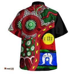 Amazing Aussie Australia Naidoc Week Indigenous Culture Inspired Dot Art Painting With Hunting Hawaiian Shirt