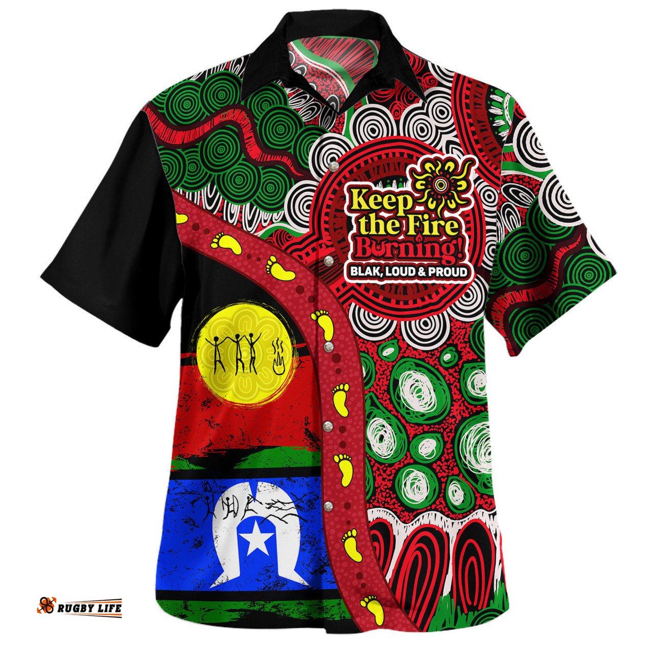 Amazing Aussie Australia Naidoc Week Indigenous Culture Inspired Dot Art Painting With Hunting Hawaiian Shirt