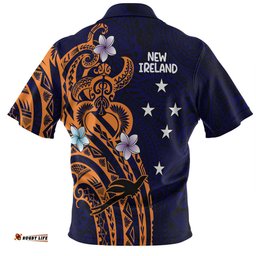 Amazing Aussie Australia South Sea Islanders New Ireland Flag With Polynesian Pattern Hawaiian Shirt