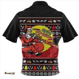Amazing Aussie Australia Aboriginal Didgeridoo Santa Christmas Hawaiian Shirt