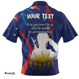 Amazing Aussie Australia Anzac Day Custom Lest We Forget With Blue Camouflage Pattern Hawaiian Shirt