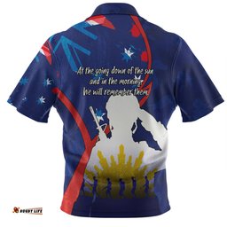 Amazing Aussie Australia Anzac Day Custom Lest We Forget With Blue Camouflage Pattern Hawaiian Shirt