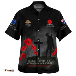 Amazing Aussie Australia Anzac Australia Remember Ver3 Hawaiian Shirt