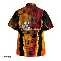 Amazing Aussie Australia Naidoc Hand Rock Art Indigenous Golden Style Hawaiian Shirt