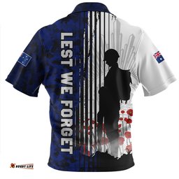 Amazing Aussie Australia Spirit Of Remembrance Day Lest We Forget Blue Hawaiian Shirt