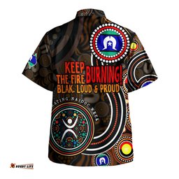 Amazing Aussie Australia Naidoc Week Keep The Fire Burning Aboriginal Dot Art Hawaiian Shirt