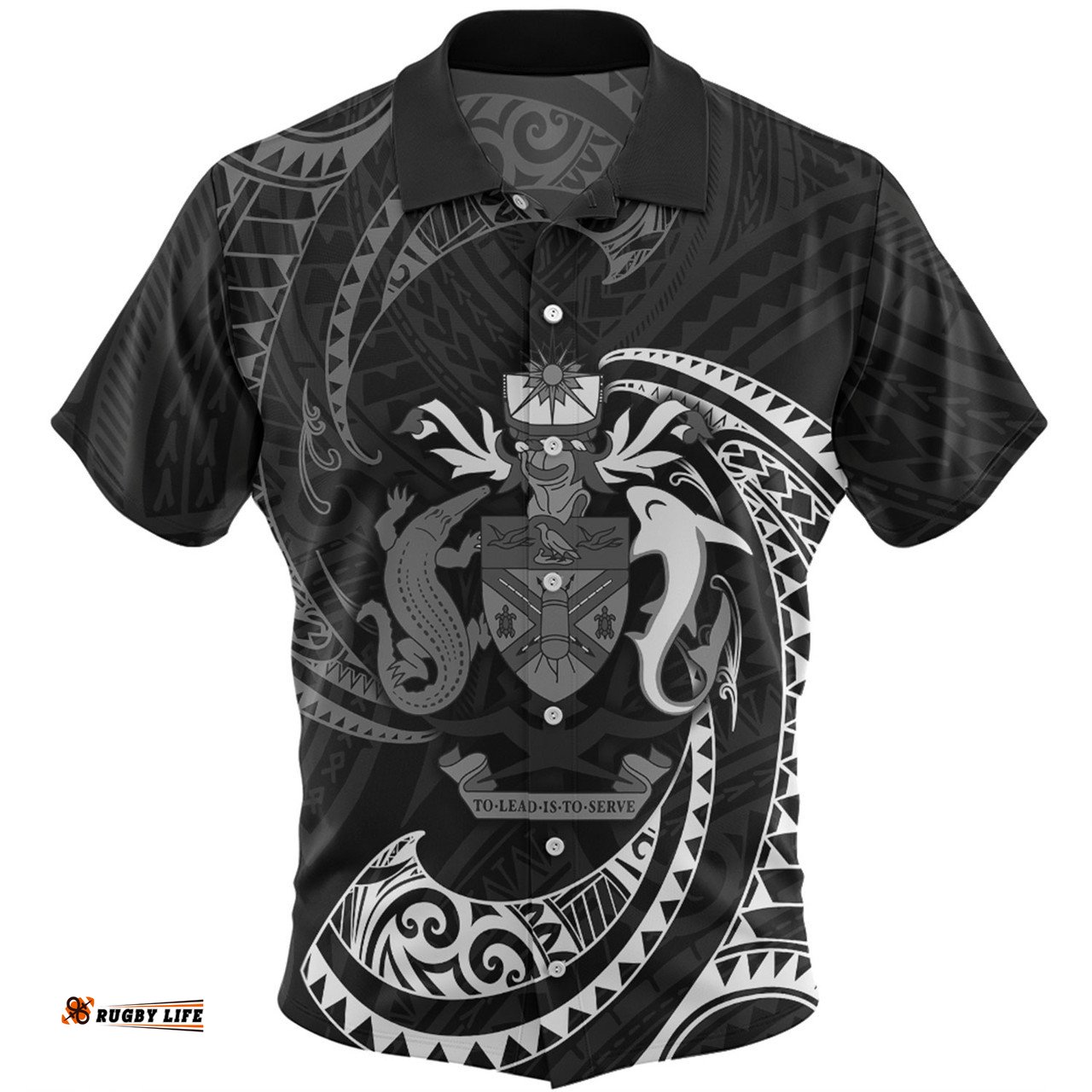 Amazing Aussie Australia South Sea Islanders Solomon Islands White Tribal Wave Pattern Hawaiian Shirt