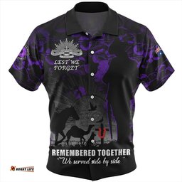 Amazing Aussie Australia Anzac Day Purple Poppy Tribute Remembered Together Hawaiian Shirt