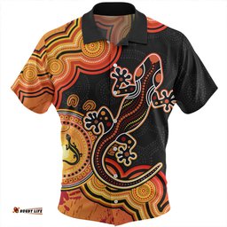 Amazing Aussie Australia Aboriginal Lizard Dreaming Outback Hawaiian Shirt