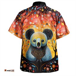 Amazing Aussie Australia Koala Custom Aboriginal Koala With Flowers Hawaiian Shirt